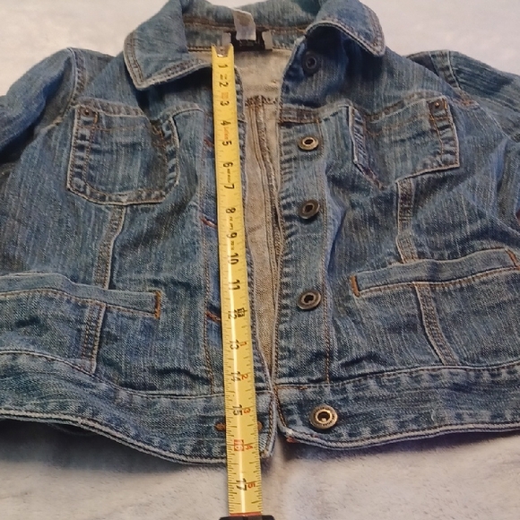 LOFT Women's Light Blue Jean Jacket - Picture 5 of 10